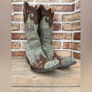 Old Gringo Green and Brown Lepardito size 9
